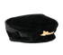 Louis Vuitton LV Lovers Beret, £350, Accessories, Black, Velvet, Front view